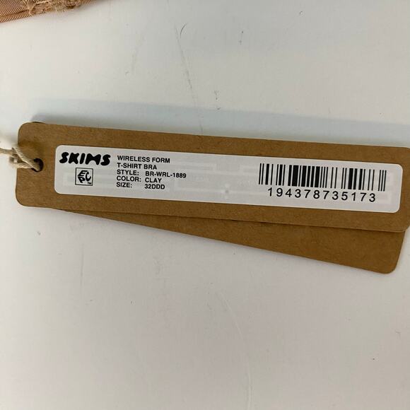 Skims Wireless Form T-Shirt Demi Bra Clay‎ Lightly Lined Foam Pads Size 32DDD - Picture 7 of 8